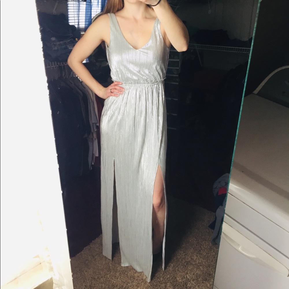 Silver BCBGeneration Maxi Dress